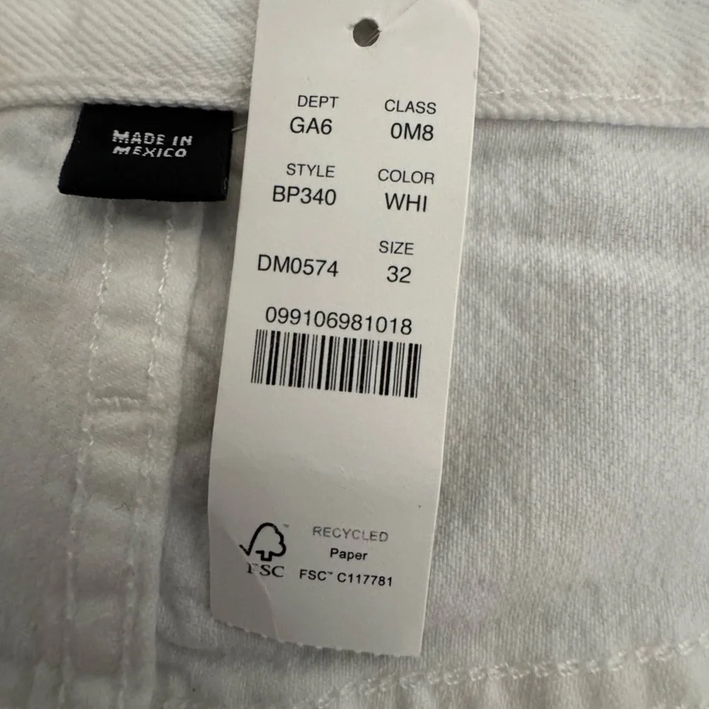 J. Crew Women's Frayed Hem White Jean Shorts new with tags - Picture 3 of 4